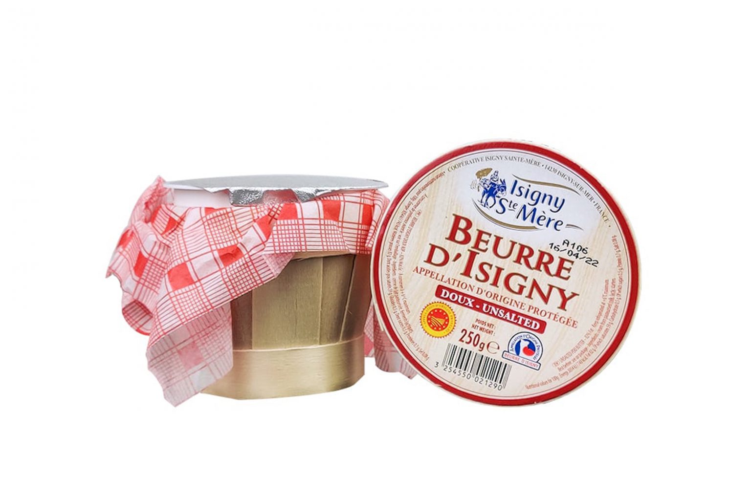 Isigny Sainte Mere Aop Unsalted Butter Wooden Basket 250g France Feast Market Malaysia 