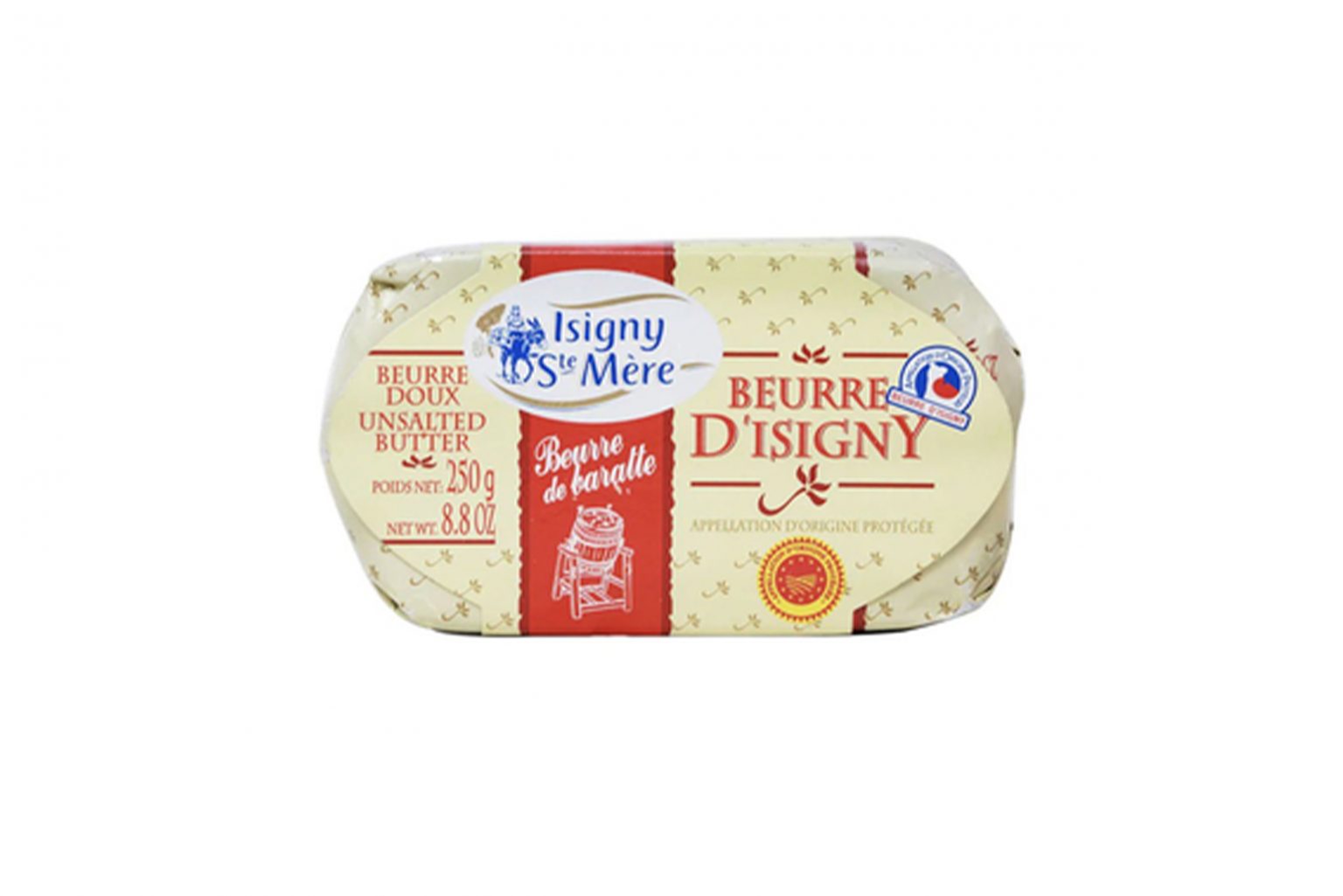 Isigny Sainte Mere Aop Unsalted Churn Butter 250g France Feast Market Malaysia 